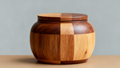 Wooden Urn for Human Ashes Adults – Handcrafted Sheesham Wood Cremation Urn Box with Brass Inlay