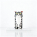 Custom Hand-Painted Tabby Cat Ceramic Pet Urn for Ashes - Personalized Memorial Keepsake with Pet Photo Customization, Dignified Cremation Urn for Small Cats, Home Decor Pet Resting Container